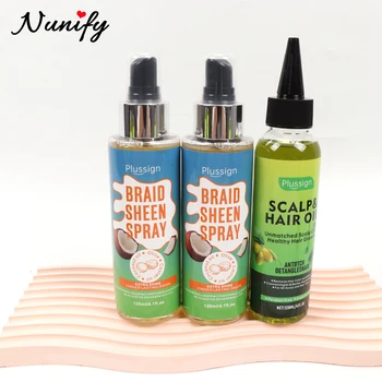 1 ชิ้น Braid Sheen สเปรย์น้ํามันมะพร้าวสําหรับ Dreadlocks Care 4 ออนซ์ Scalp & Hair Oil สําหรับบํารุงหนังศีรษะ Extra Shine Hair Care สเปรย์