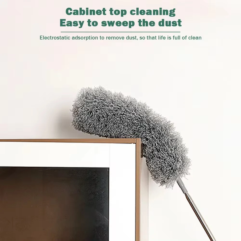 New Microfiber Duster Extendable Duster Cleaner Brush Telescopic Ceiling Microfiber Brushes Bendable Dust Cleaning image 6