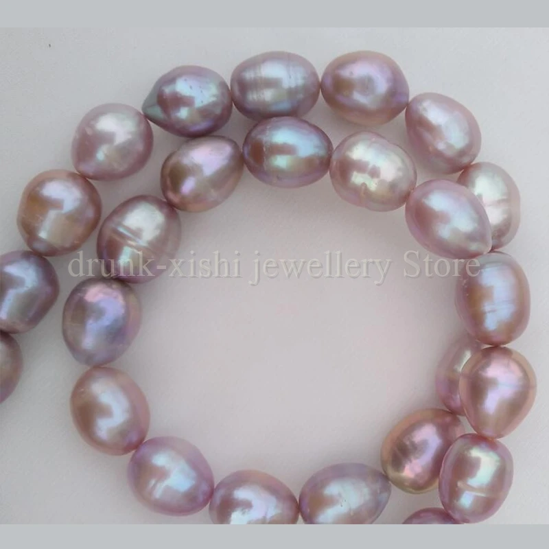 

HOT Colorful Overtone Huge 10-12mm Natural South Sea Purple Pearl Necklace 18inch 45cm Free Shipping Nice Looking Fine Jewelry