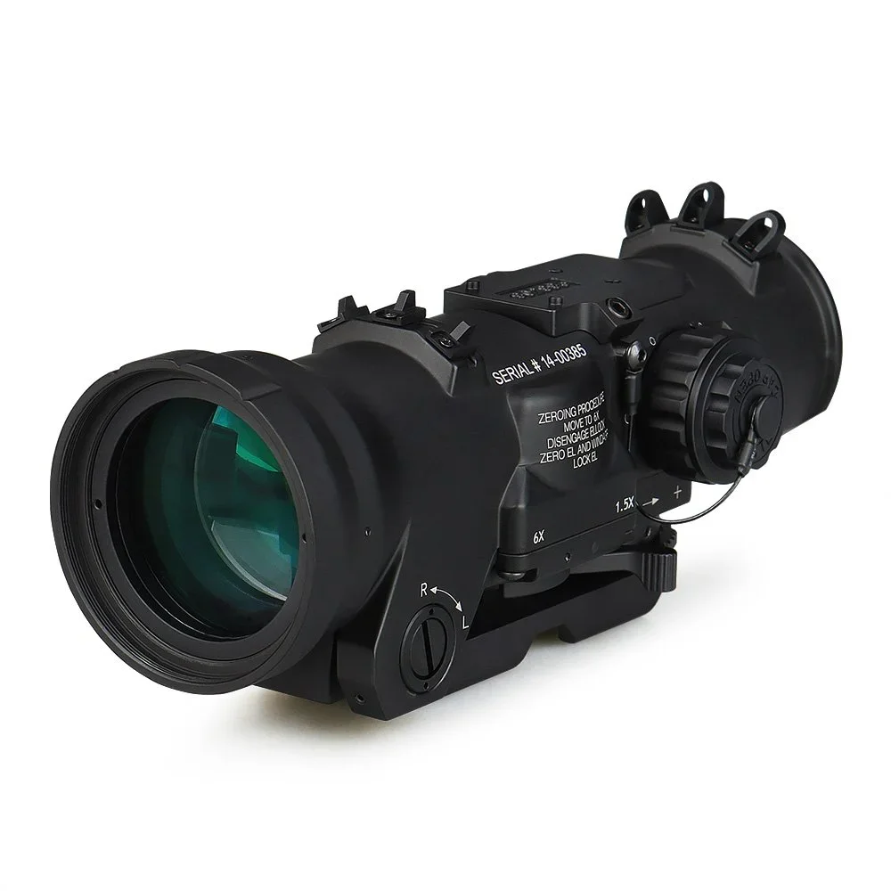 

1.5-6x DOC3 HD RifleScope Fixed Dual Field of View Red Illumination Scope Sight 1000G with Full Markings for Airsoft Hunting