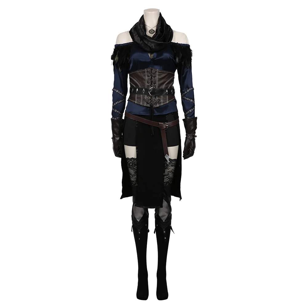 Halloween Yennefer Cosplay Fantasia Costume travestimento per le donne ragazze vestiti Roleplay costumi femminili medievali vestito di carnevale