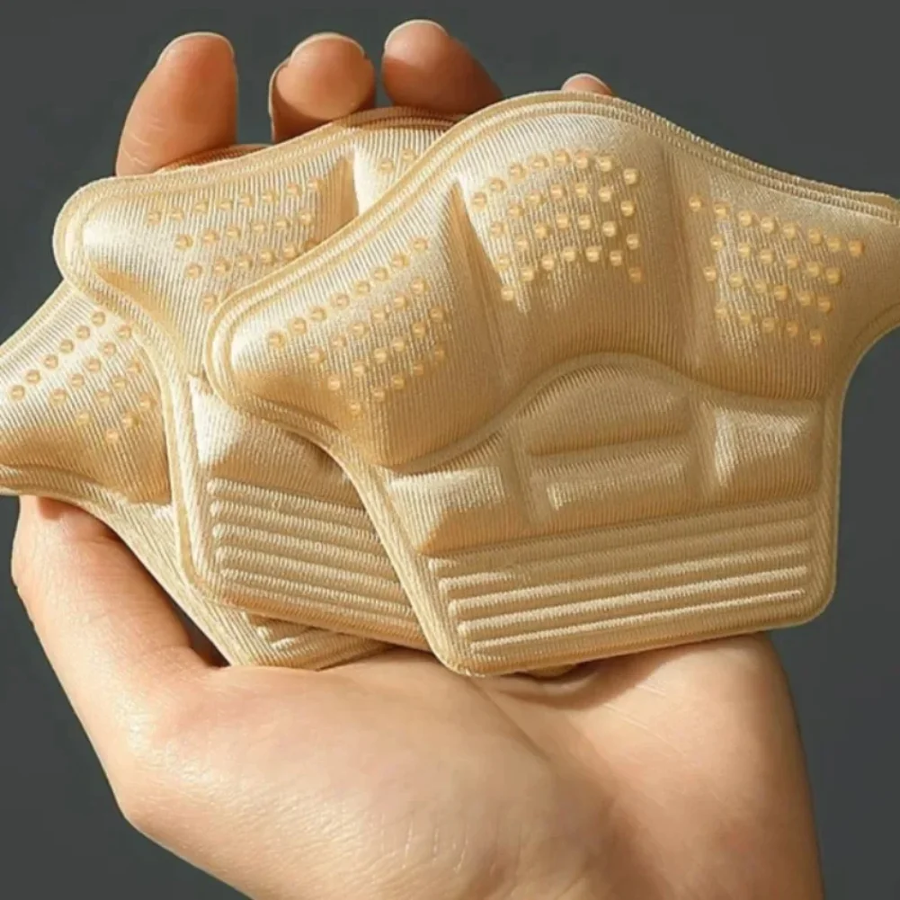 5D Antiwear Heel Pad Sneakers High Heels Rear Anti Fall Insole Self Adhesive Shoe Pads Anti Slip Heel Sticker Soft Foam Cushion