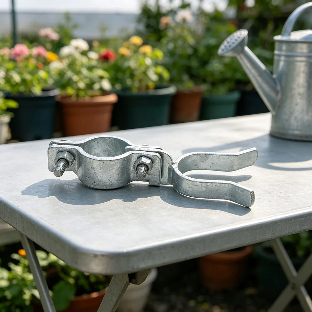 Fork Style Gate Latch 1-3/8in Galvanized for Chain Link Fence Frames with 90 Degree Motion and Rust Resistance