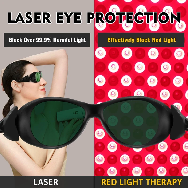 【Flash&Deal!】{Red Light Therapy Glasses, Laser Safe Glasses IPL 200-2000nm, Eye Protection for Red Light Therapy