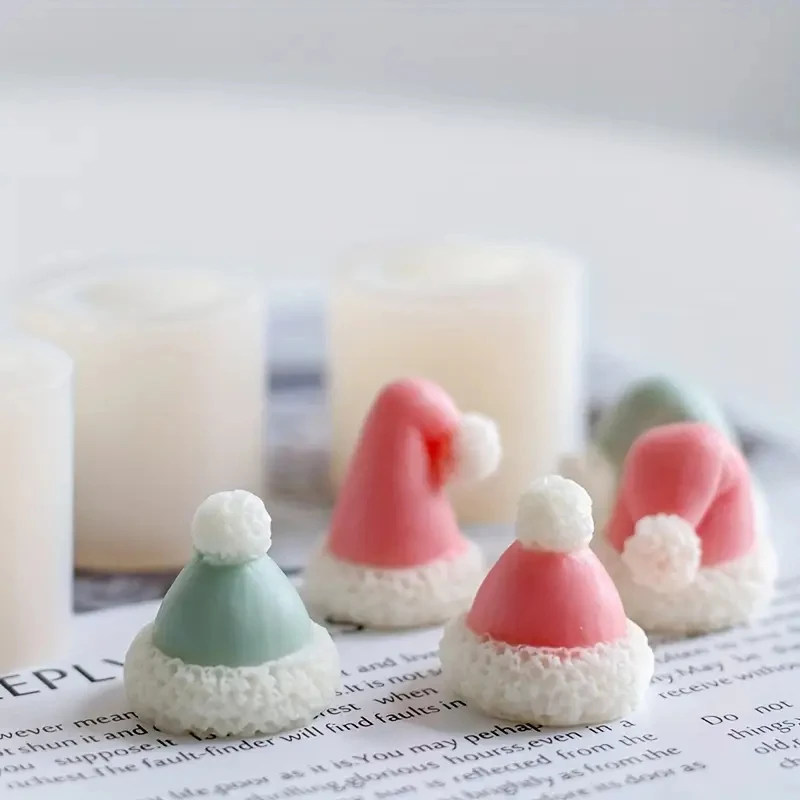 

Creative Christmas Hat Candle Silicone Mold DIY Geometry Candle Making Resin Soap Mold Christmas Gifts Craft Supplies Home Decor