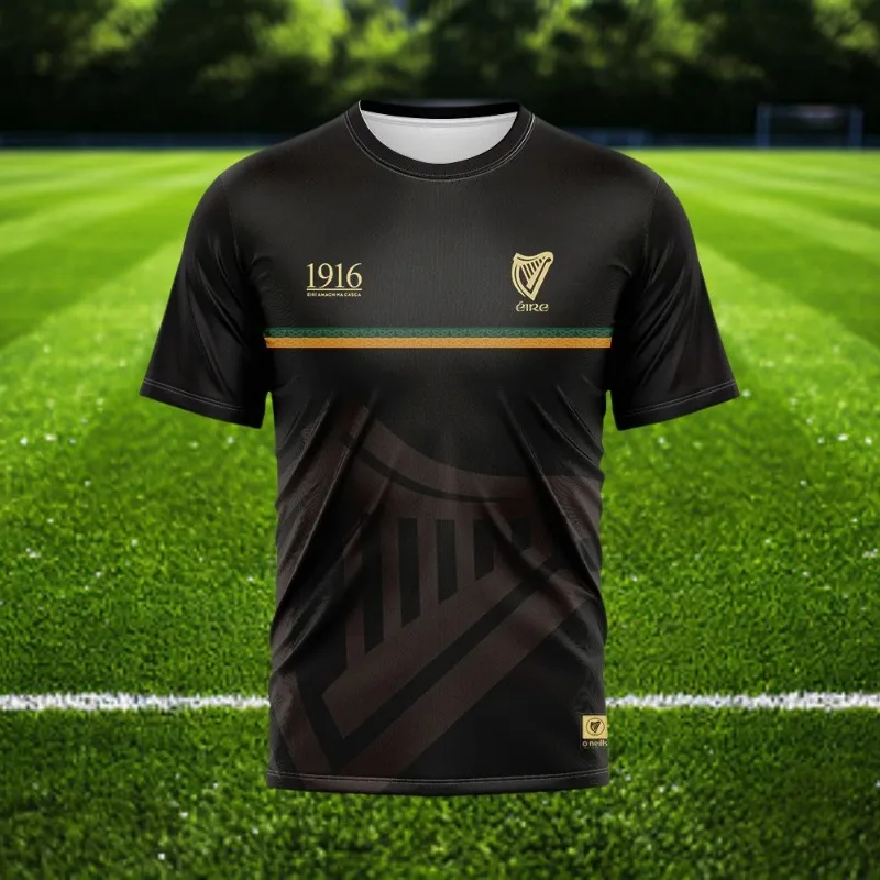 2024 Summer 3D Printed Sports Football T-Shirt Collins Commemoration Jersey Ireland Men's Football Jersey Top