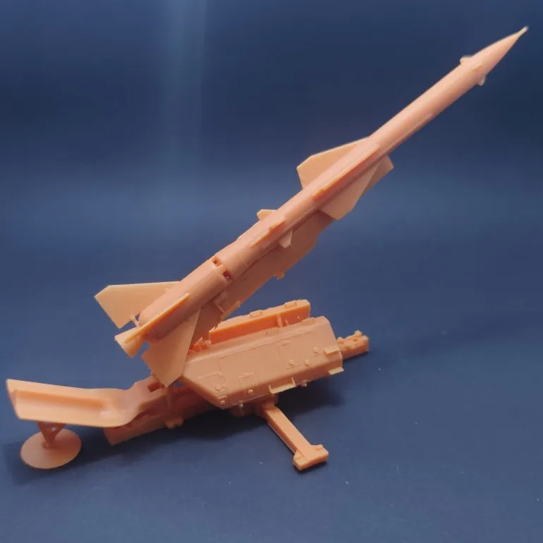 3D Printed SA-2 Surface-to-Air Missile 1/144 Scale Unpainted Model Resin Rocket for Military Builders DIY Diorama Scenes