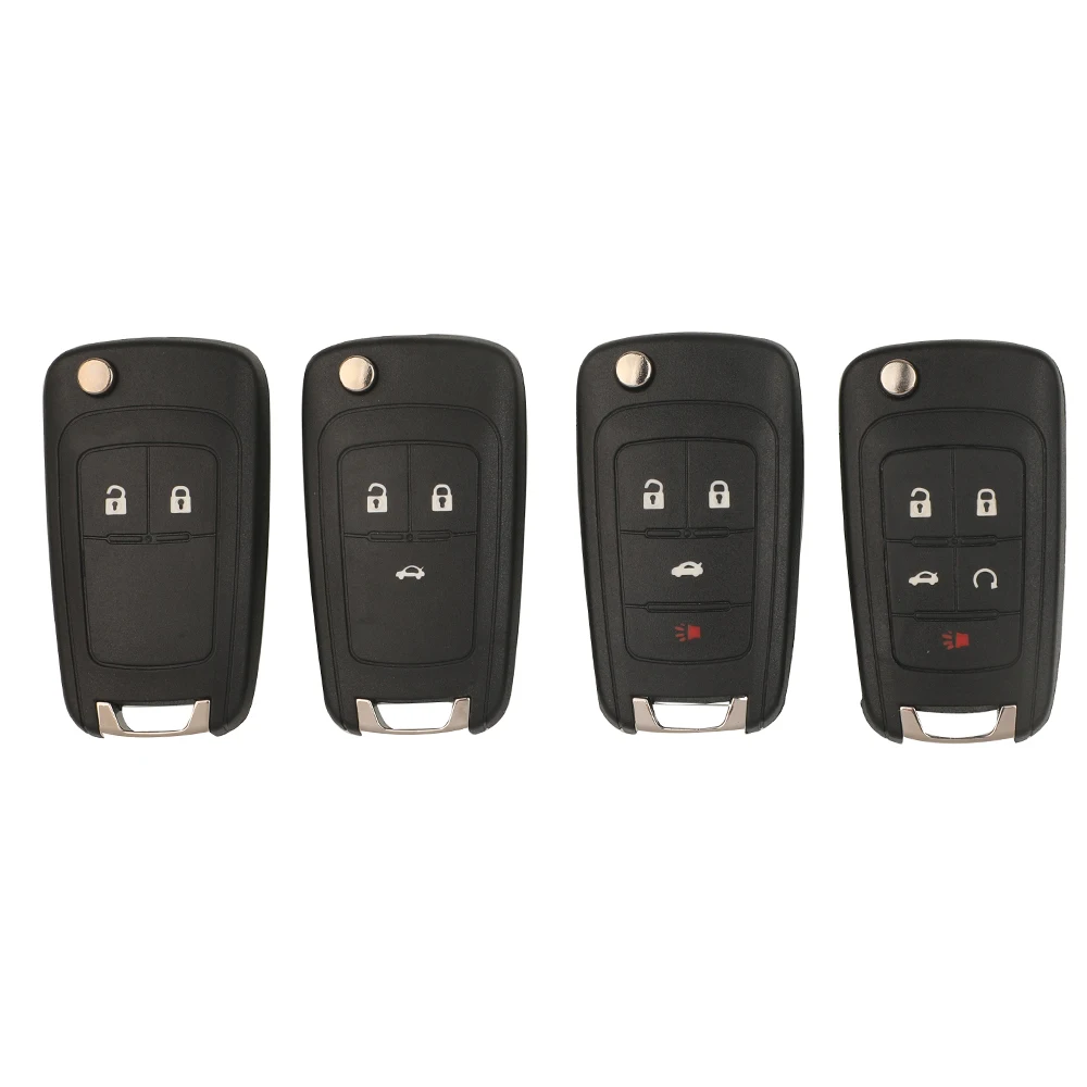 

jingyuqin Flip Folding Remote Car Key Shell Case Fob For OPEL VAUXHALL Insignia Astra Zafira 2 3 Button HU100 Blade WITH STICKER