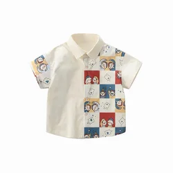 Fashion Boys Shirts Summer Toddler Kids Tops Cotton Children's Clothes