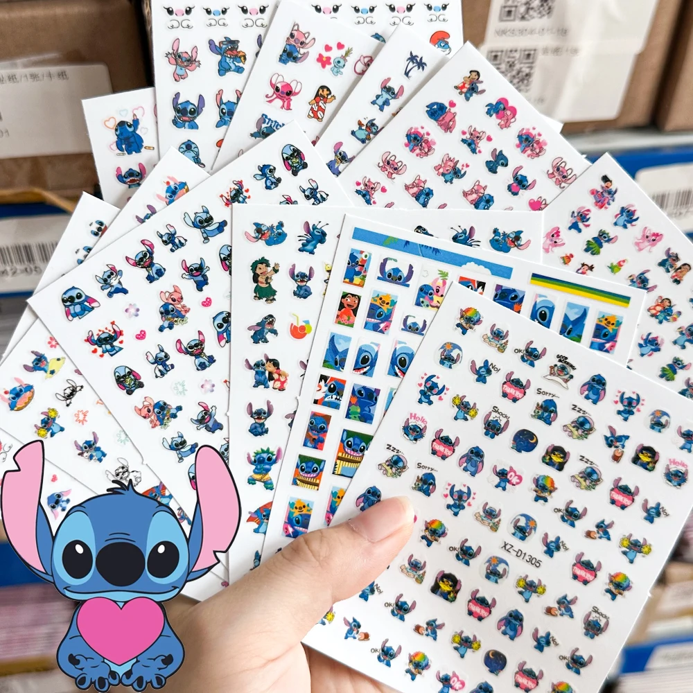 

1Pcs 3D Cartoon Stitch Dreamy Nail Stickers Classic Anime Character Stitch Kids Nail Art Decals Adhesive Stickers Nail Decoratio