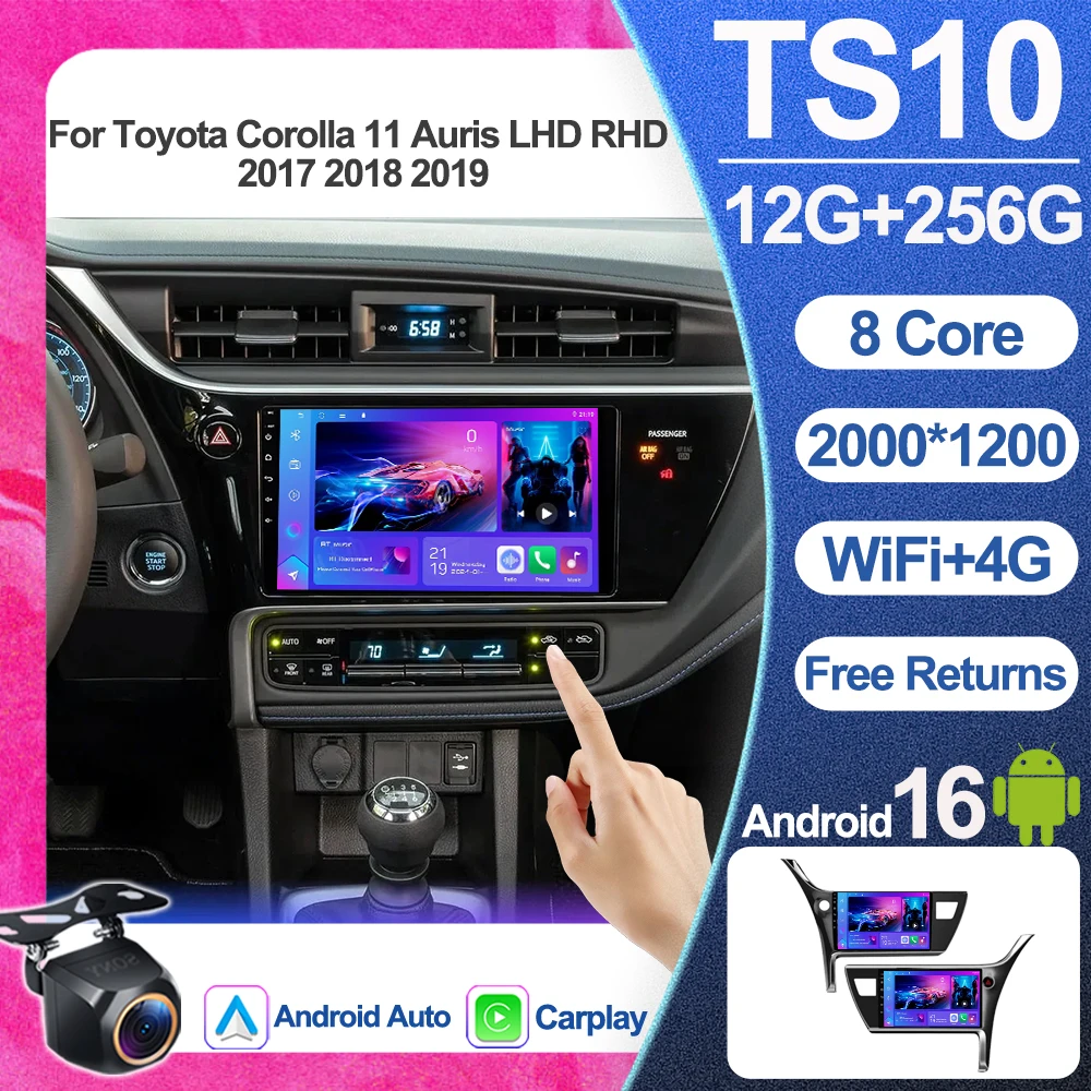 Android 16 For Toyota Corolla 11 Auris Lhd Rhd 2017 2018 2019 Car Radio Multimedia Video Player Gps navigation Vertical Screen