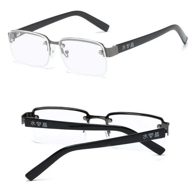 New Half-frame Reading Glasses for Men Fashion Prescription Glasses Men\'s Sight Glasses+1.0+1.5+2.0+2.5+3.0+3.5+4.0