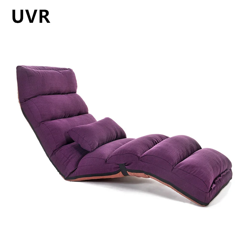 UVR Lazy Sofa Tatami Folding Single Small Sofa Chair Living Room Office Chair Adjustable Chaise Lounge Window Backrest Chair