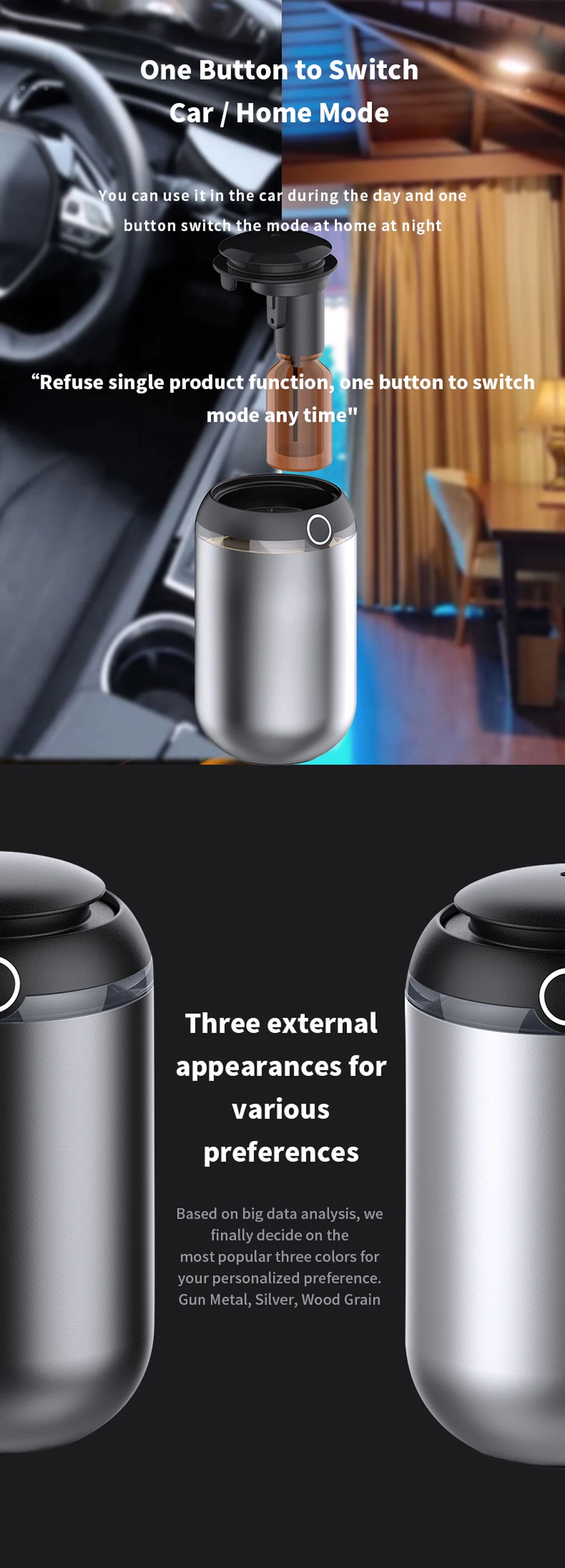 Auto Lufterfrischer AI Smart Aroma Diffusor Ätherisches Öl Raumduft USB Lade Geruch Verteiler Aromatherapie Maschine – Detail 6