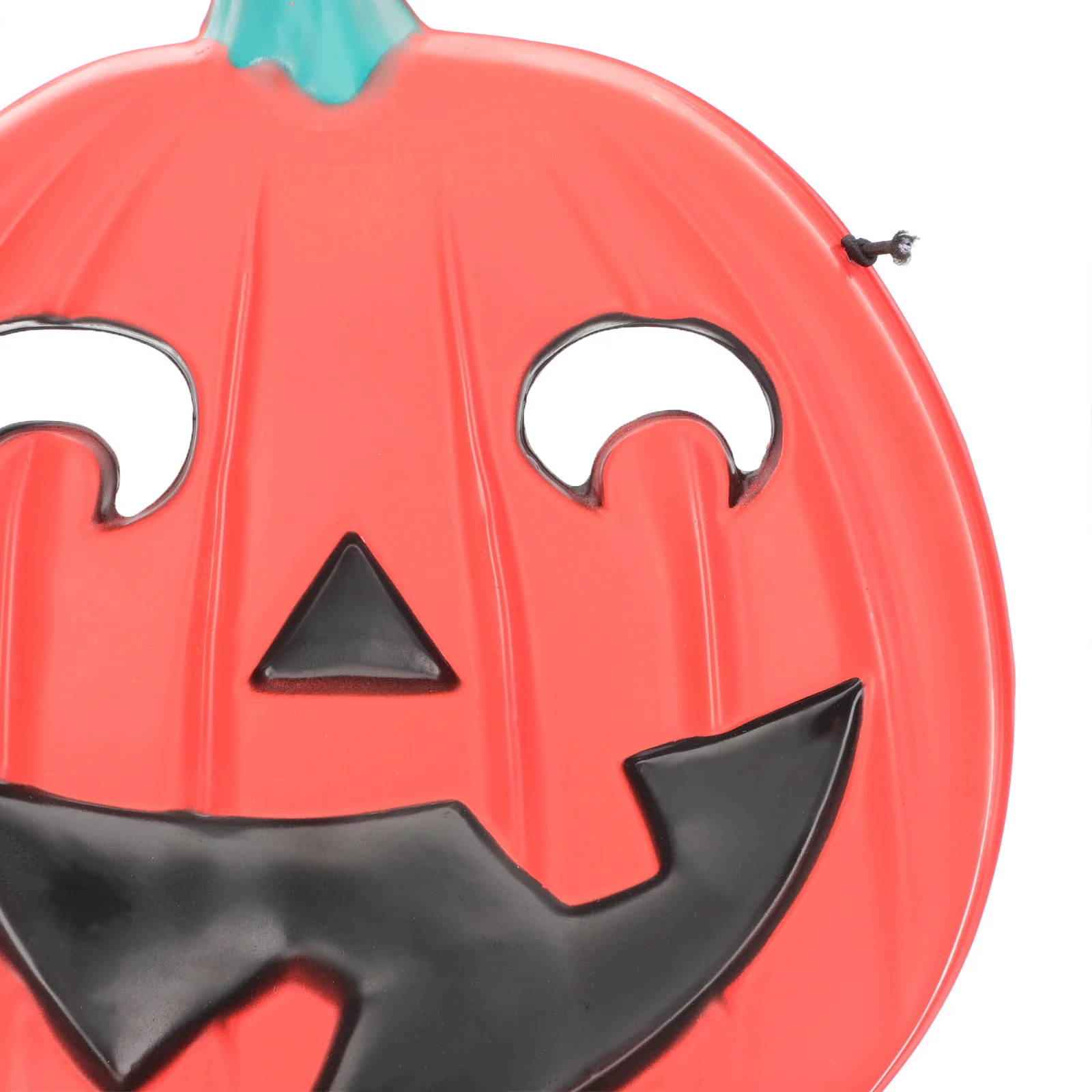 

2 Pcs Pumpkin Mask Stylish Scary Horror Smile Creepy Plastic Halloween Mask Supply Gift Adult Size Realistic Long Hair Design