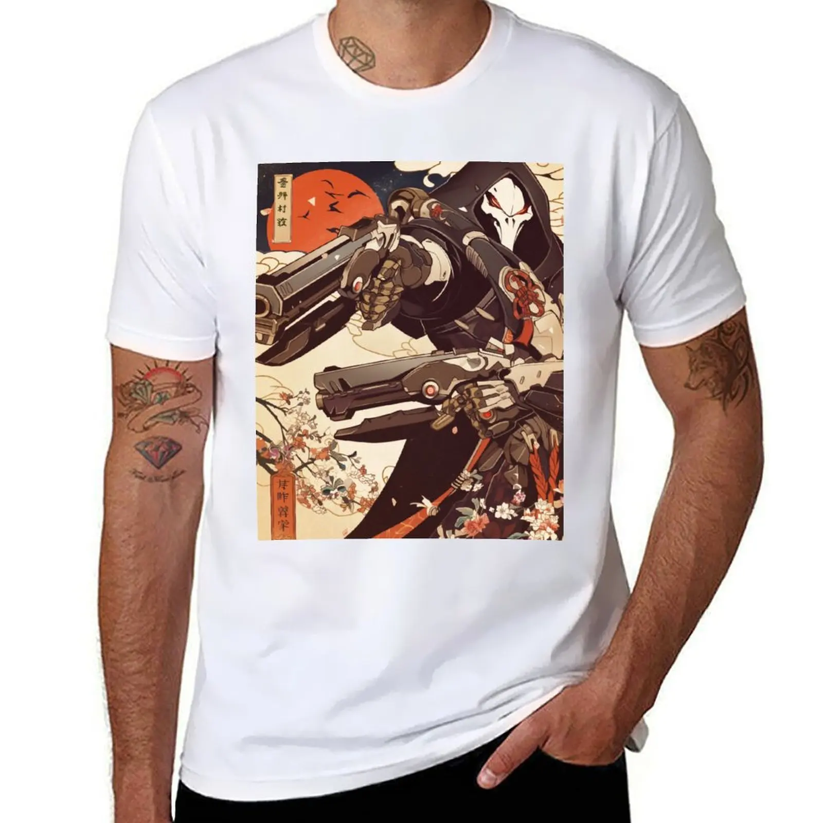 

Традиционная футболка Death Blossom, футболка с аниме, мужская футболка с рисунком, футболка