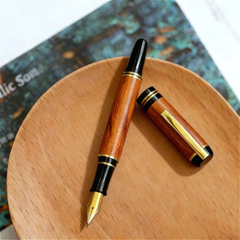 

Деревянные перьевые ручки с гибким наконечником BALAOYE F M B, перо 1,2 мм, многоразовые чернила, элегантный деловой подарочный набор, набор перьев для начинающих и профессионалов