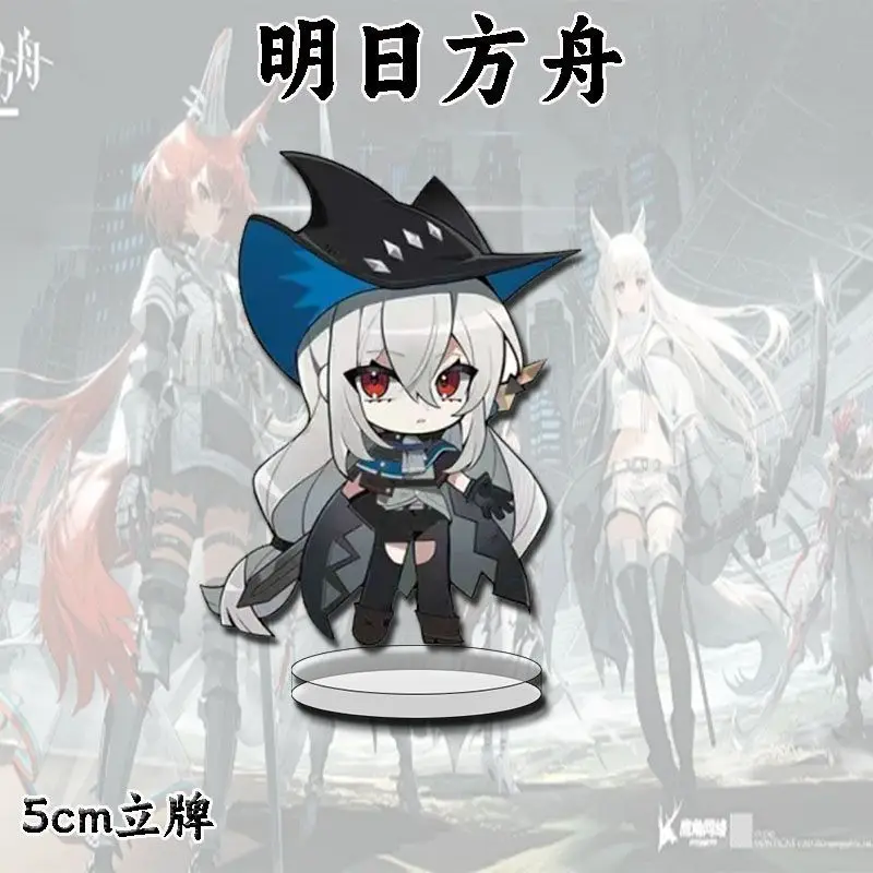 Q 버전 애니메이션 아크나이츠 칼시트 아미야 닥터 테레사 아크릴 피규어 스탠드 모델 책상 장식 팬 컬렉션 DIY 소품 선물