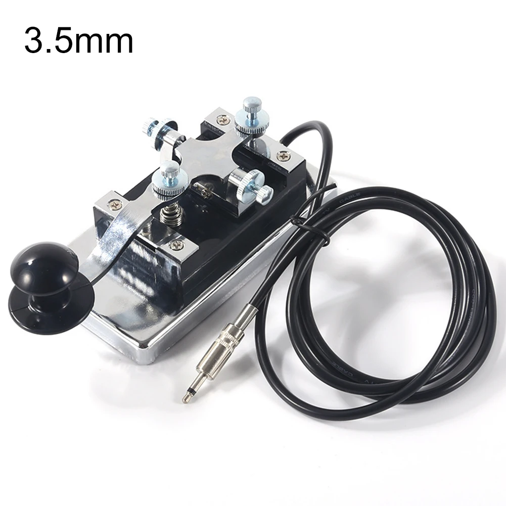 1PC 6.5mm Heavy-Duty K4 Shortwave Telegraph Key For Morse Code Communication Compatible For 3.5mm Two-Pin Option Instrument Part
