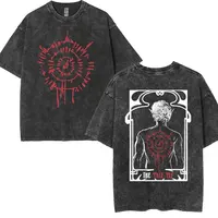 Camisetas limitada de Astarion The Pale ELF Baldurs Gate 3, camiseta lavada Vintage para cena de chica, camiseta informal de calle alta Y2k para hombres y mujeres