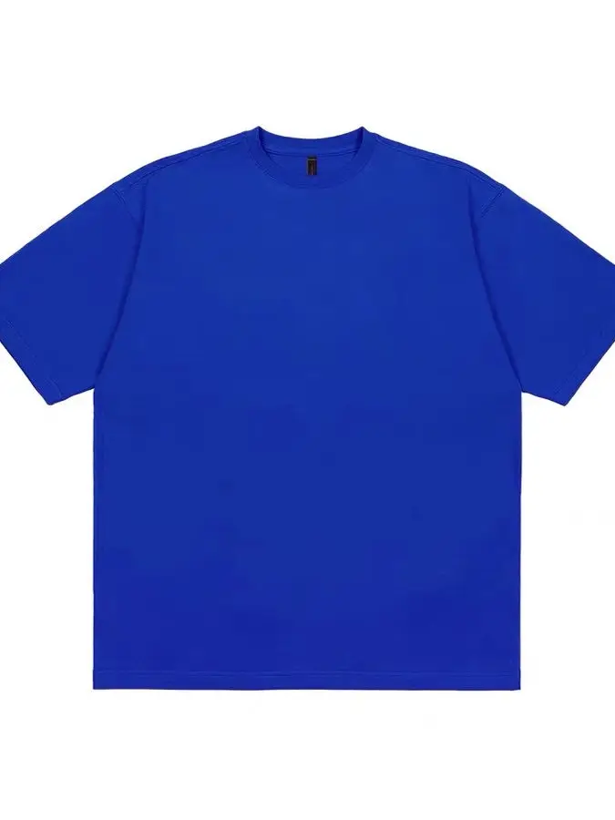 

Tagilé Klein Blue 300G Heavyweight Pure Cotton ort Sve Футболка Летняя мужская модная брендовая американская футболка с небольшим воротником Base irt