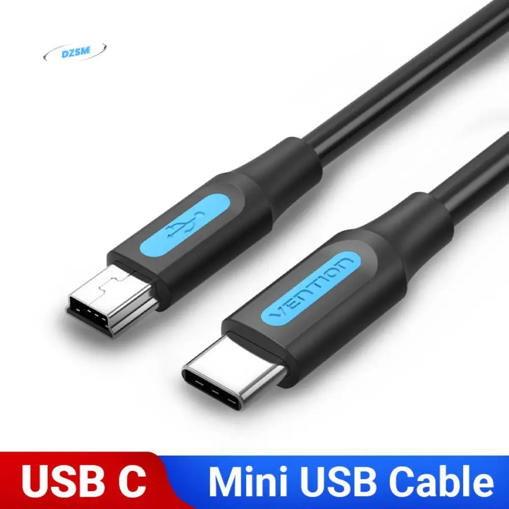 

Double Head HDD Charger Camera Charging Cable Type C to Mini USB Data Wire Type-c to Mini USB Cable Fast Charger Cable
