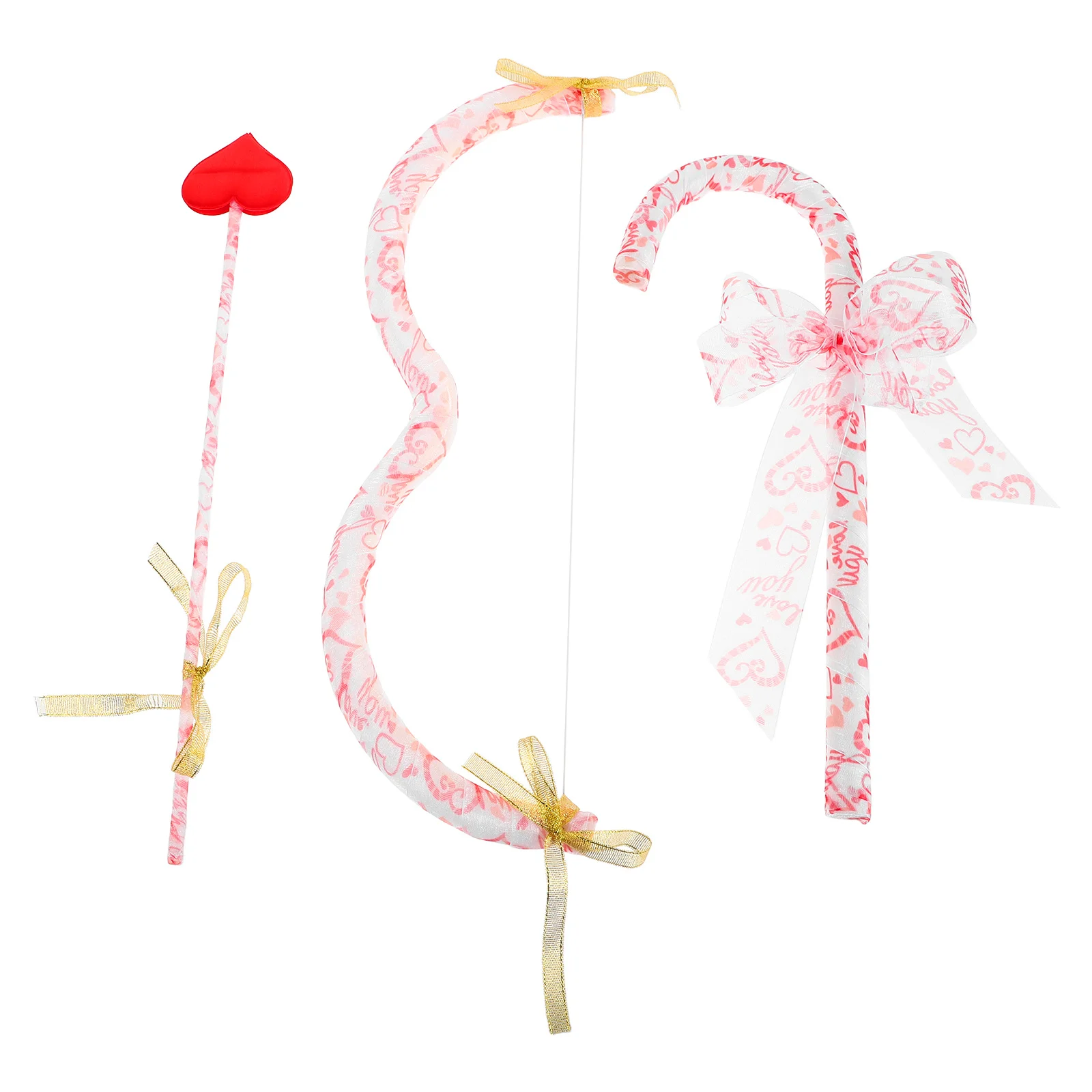 

1Set Cupid Bow and Cane Cosplay Set Halloween Valentines Day Costume Accessories Cupid Mini Bow Cane Pink Tutu Prop Kit