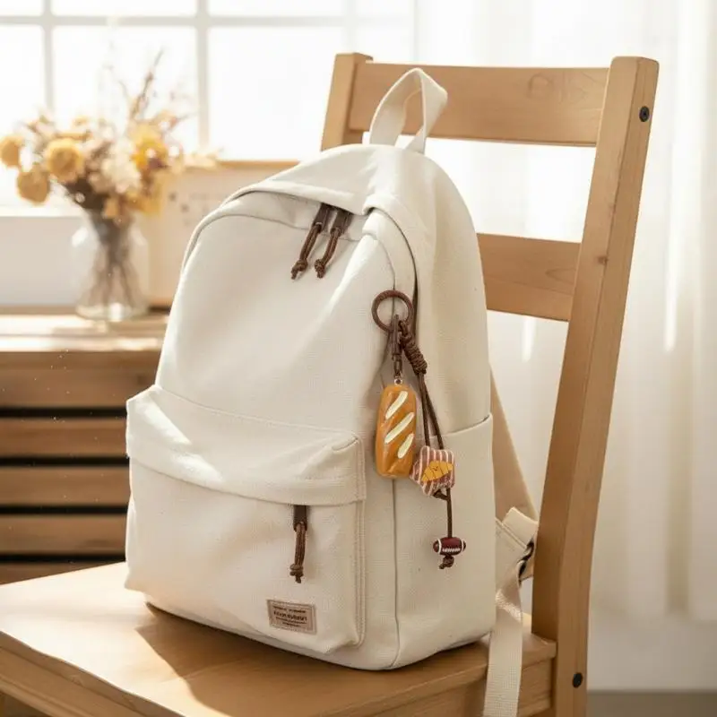 Cute Bread Shaped Keychain with Sturdy Lanyard Fashionable Bag Pendant Creative Gift for Bakery Fans Party Favors