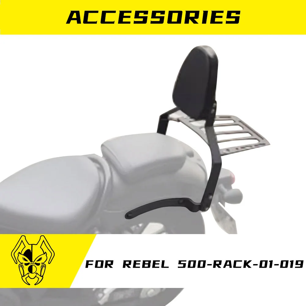 

MTKRACING For HONDA REBEL 500/300 2017-2025 Motorcycle Detachable Passenger Backrest Sissy Bar Luggage Rack Accessories