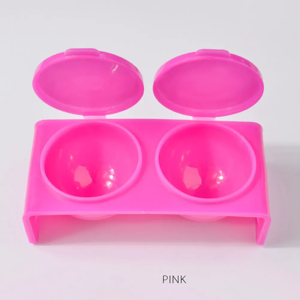 10pcs Crystal Liquid Nail Art Cup with Double Hole, Compact Lightweight for Travel & Home Use