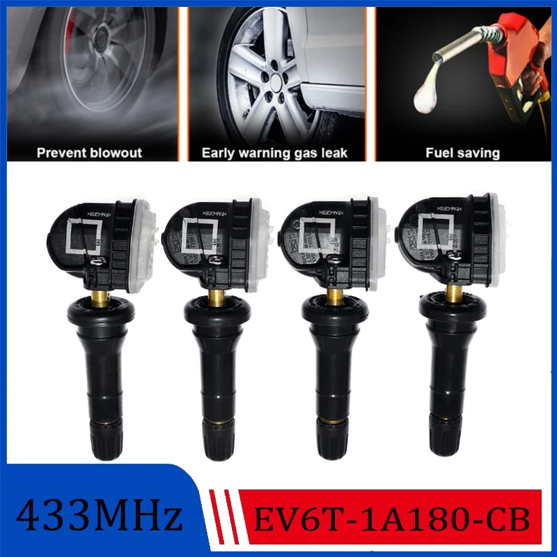 

EV6T-1A180-CB EV6T1A150CB Tire Pressure Monitoring Sensor TPMS 433MHz For Ford 2010-2020 C-Max Mondeo Kuga Focus Fiesta Explorer