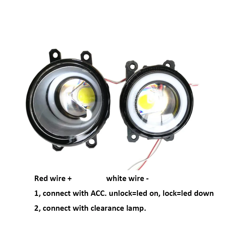 2 Piece Fog Lights for Toyota Corolla Fog Lamp for Camry 2008-2010 for Avensis Ractis Verso 2003-2014 Halogen LED DRL with Lense