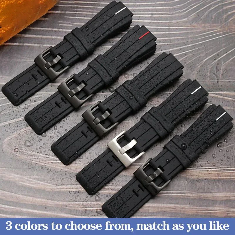 16mm Silicone rubber watchband for TIMEX Watch strap T2N720 T2N721 TW2T76300 wristband bracelet waterproof band Convex interface