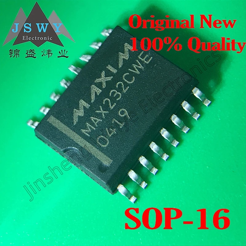 

(5/20PCS) SOP-16 MAX232CWE RS-232 interface level conversion chip New original spot Electronic