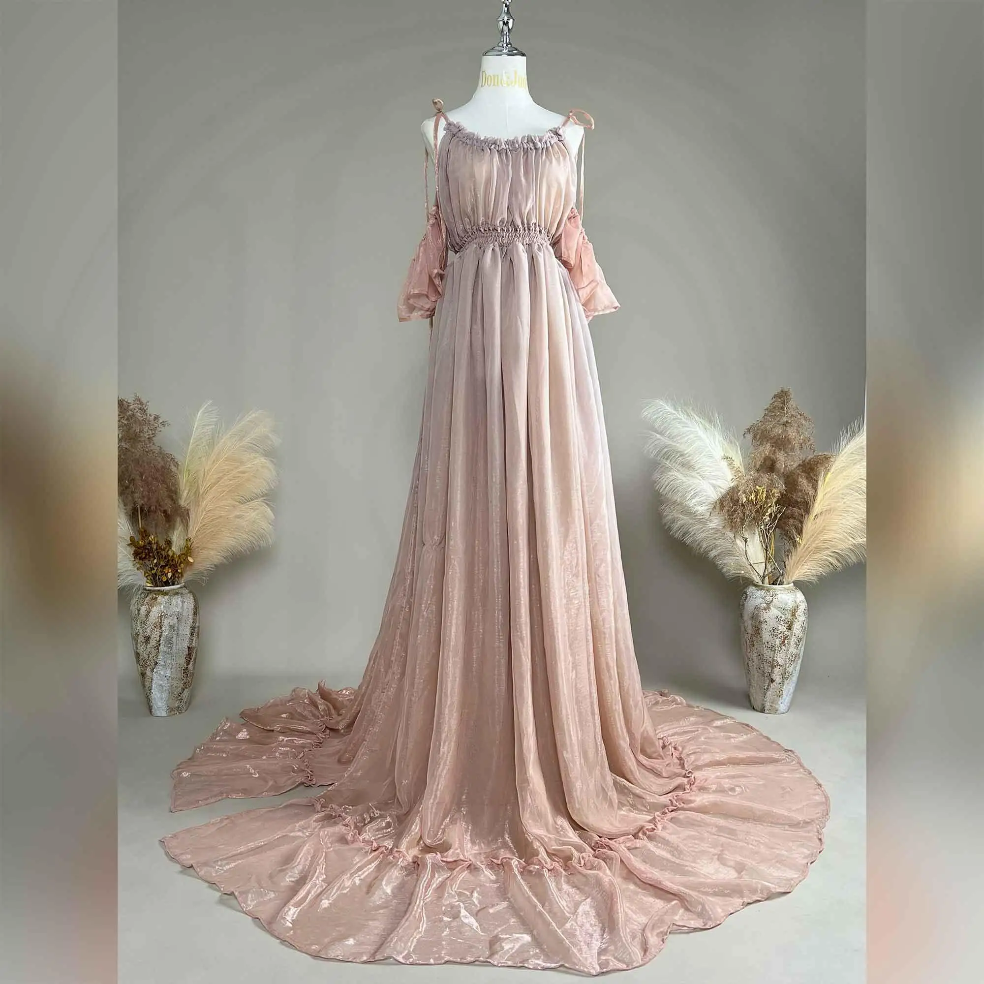 

Don & Judy женское свадебное платье вечернее платье на бретелях платье для фотосессии винтажное платье с открытыми плечами и длинными рукавами