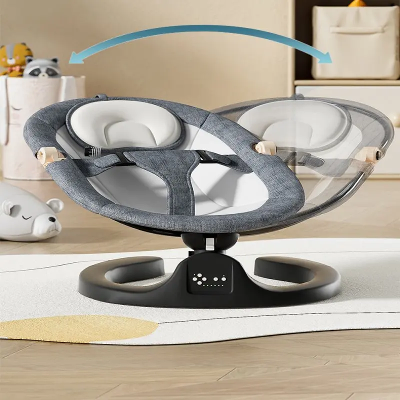 كرسي هزاز كهربائي للأطفال من عمر 0 إلى 12 شهرًا - نوم لحديثي الولادة متعدد الوظائف كرسي مهدئ ومهدئ #5