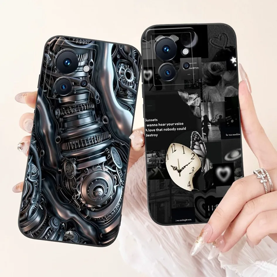 

For Infinix Zero Ultra 5G Case X6820 Luxury Painted Soft Liquid Silicone Protection Cover For Infinix Zero 5G 2023 X6815D Bumper