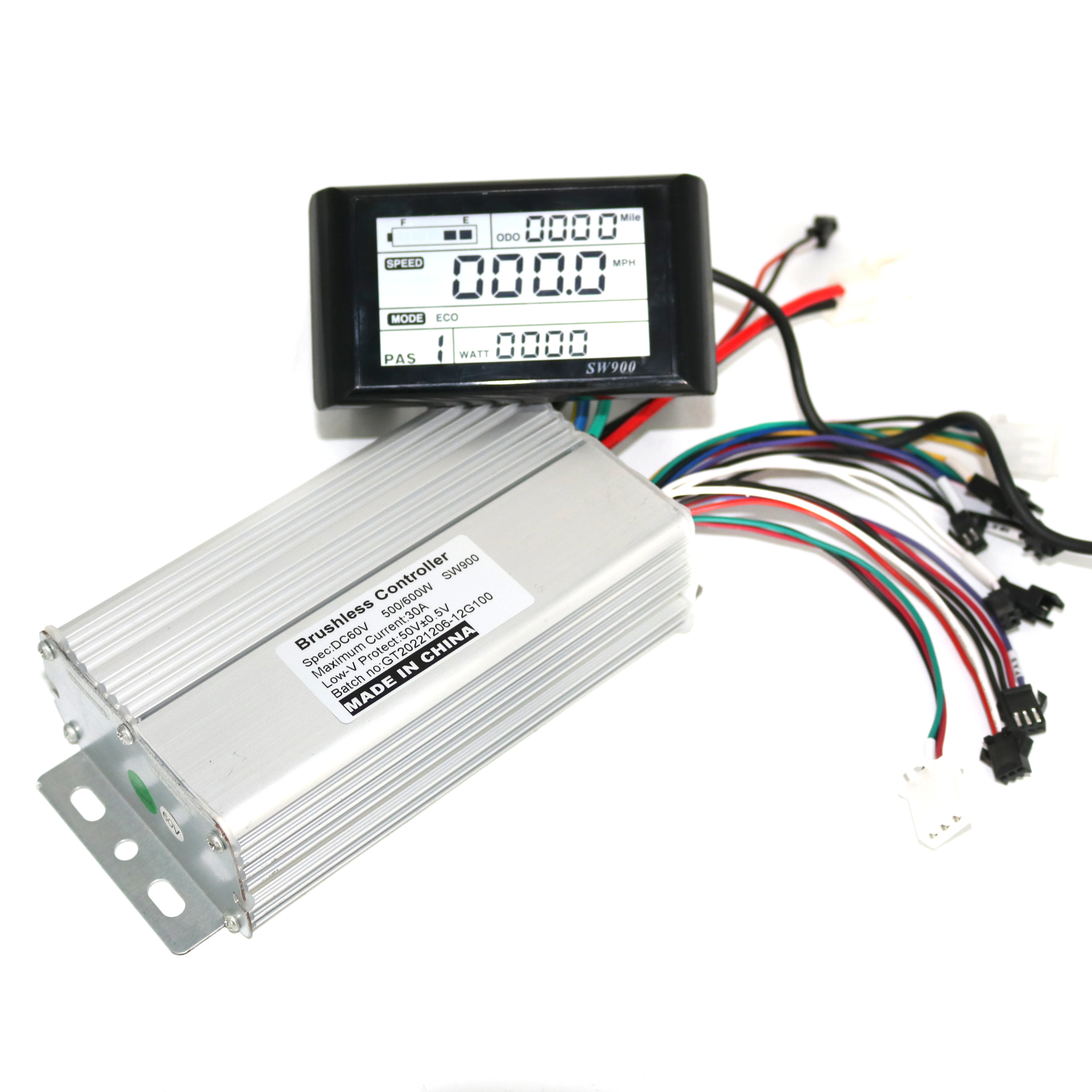 GREENTIME 36V 48V 60V 500W 600W  Brushless DC Motor Controller Ebike Controller +SW900 Display One Set