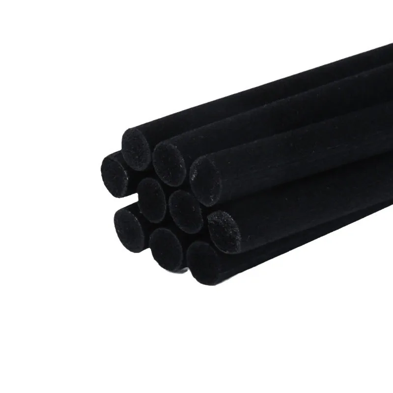 100 Pcs/Pack 3mm*20cm Diffuser Sticks , Fragrance Refill Black Fibre Reed Thick Aromatherapy Diffuser Sticks for Diffuser Oils