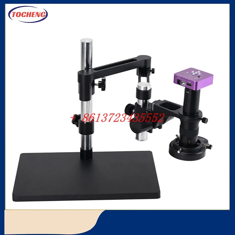 Промышленный микроскоп HAYEAR 51MP, видеомикроскоп, камера с 180X C-образным креплением, объектив 144 дюйма, фотосессия, стойка для ремонта печатных плат