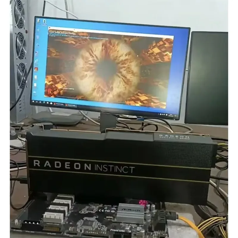 

2025 hot sale Best Quality AMD Radeon VII 16GB Graphic Card Mi50 4096bit 8+8pin MI50 GPU for Servers PC Radeon VII Mi50