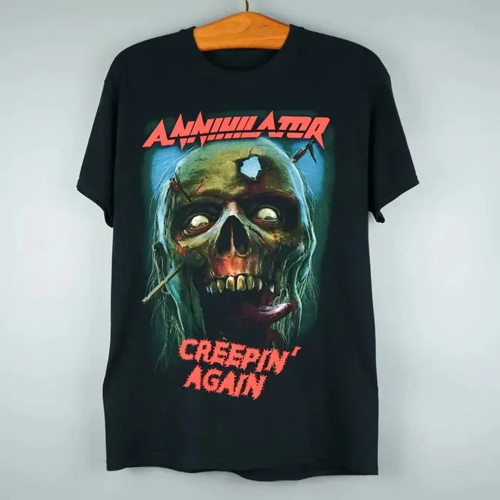 ANNIHILATOR Band Creepin Again T Shirt Full Size S 5XL