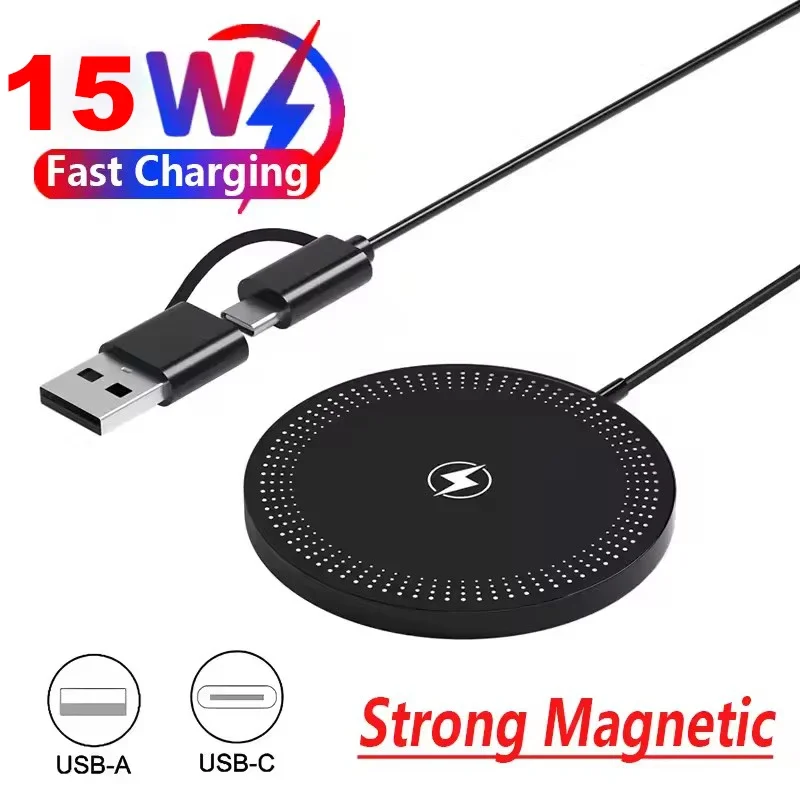 15W Magnetic Wireless Chargers Fast Charging for iPhone 14 13 12 Pro Max PD Fast Charging For Xiaomi Pad Adapter