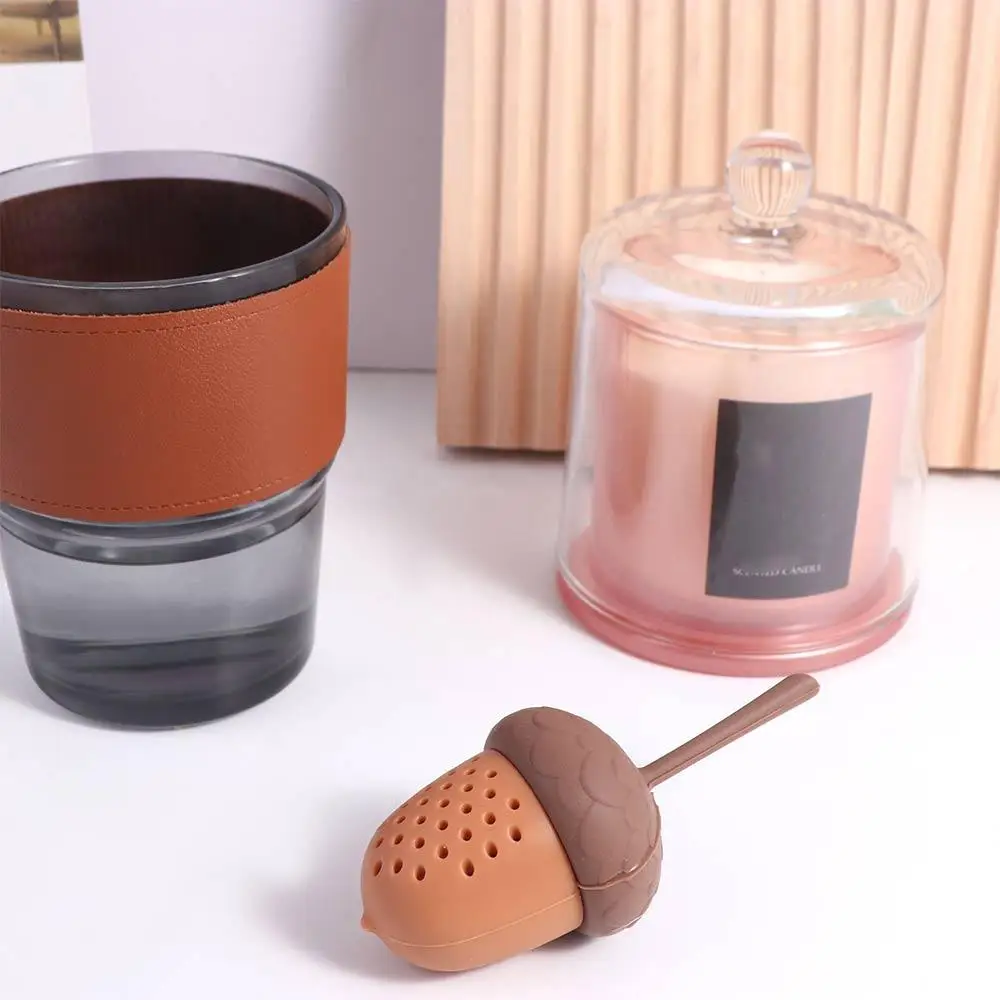 Silicone Acorn Tea Strainer Soft Spice Filter Oak Nut Tea Infuser High Temperature Resistance Tea Maker Tea Bag Strainer Home