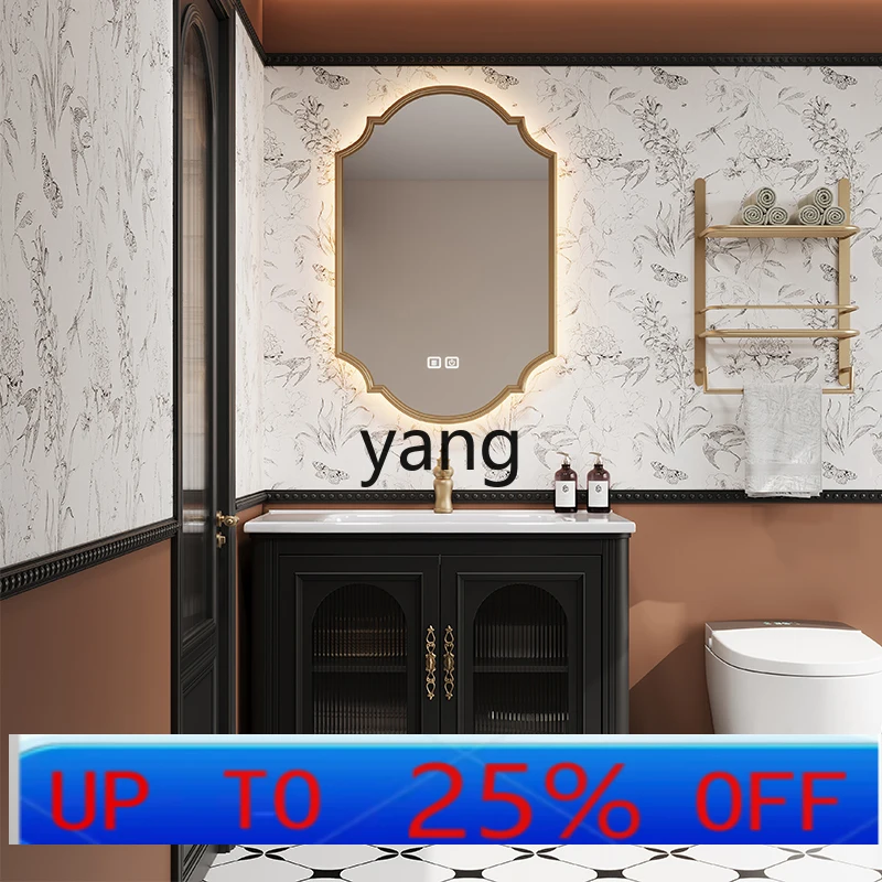 

CX retro bathroom cabinet combination bathroom ceramic integrated basin washstand