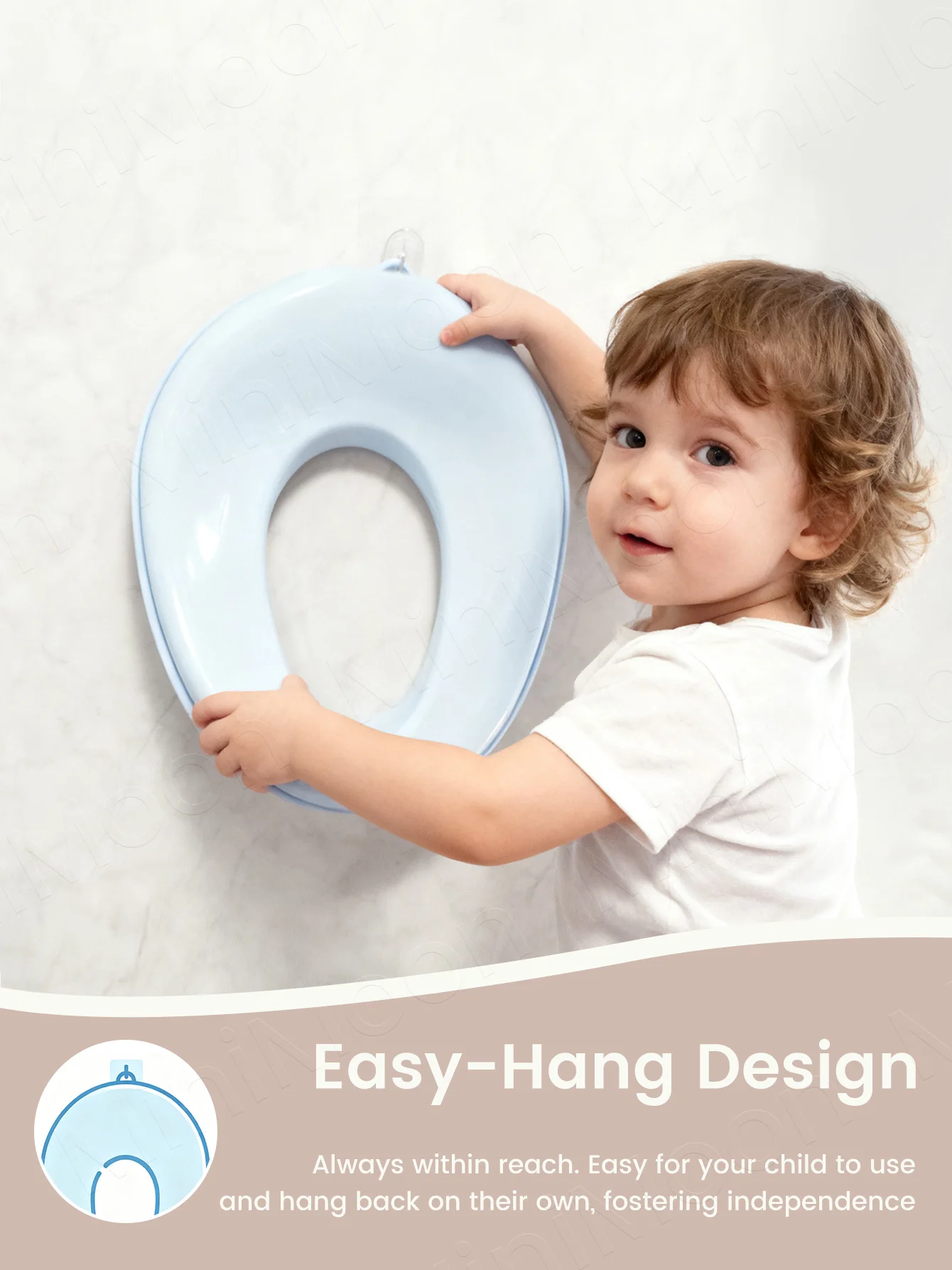 Portable Toddler Toilet Seat with Splash Guard, Universal Fit for Boys & Girls, Easy Clean Training view 5