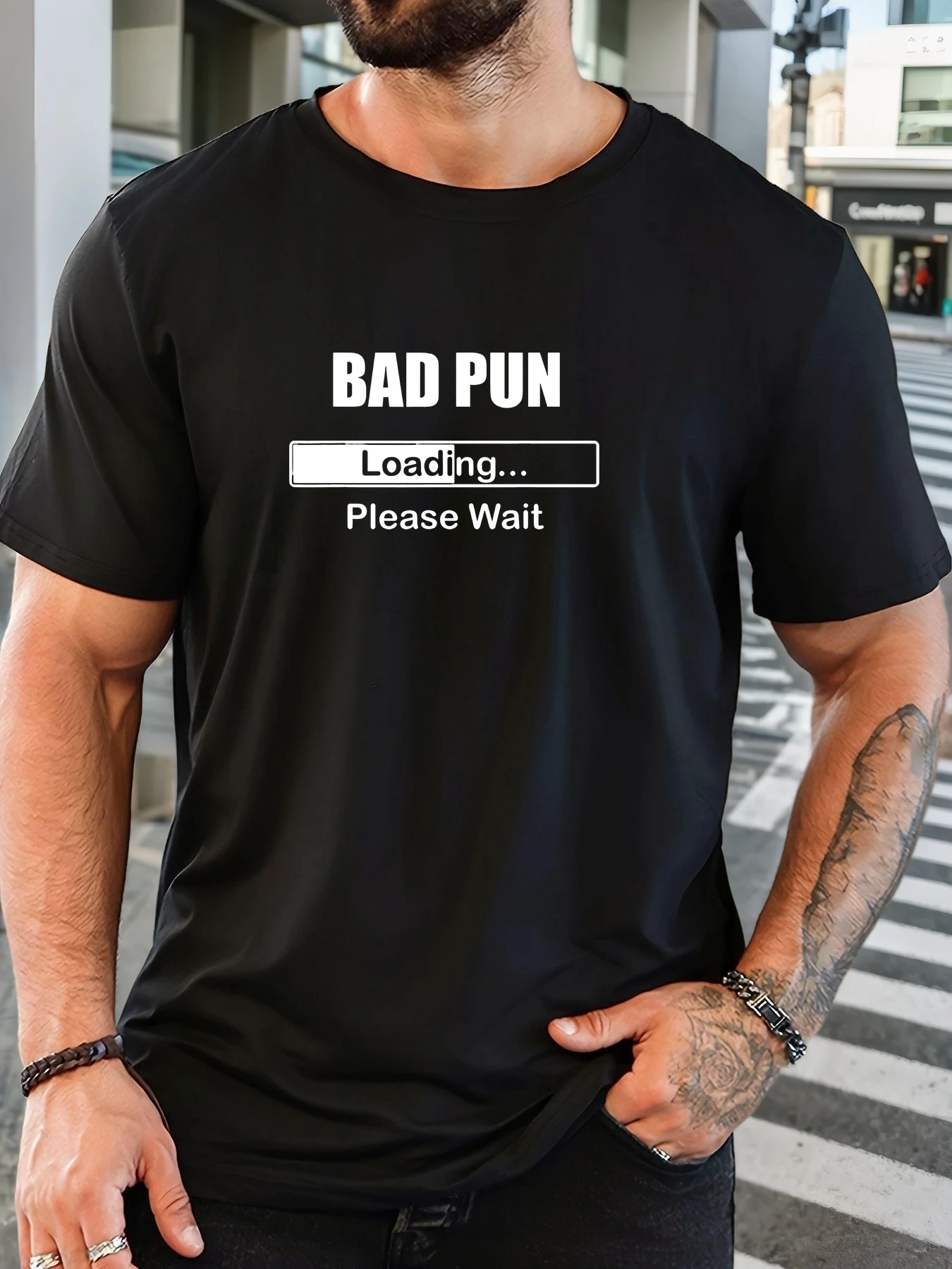 Pop Men's T-Shirt 100% Cotton Summer Casual Soft Creative Letter Print Round Neck Breathable Short Sleeve T-Shirts 2025 New Tees