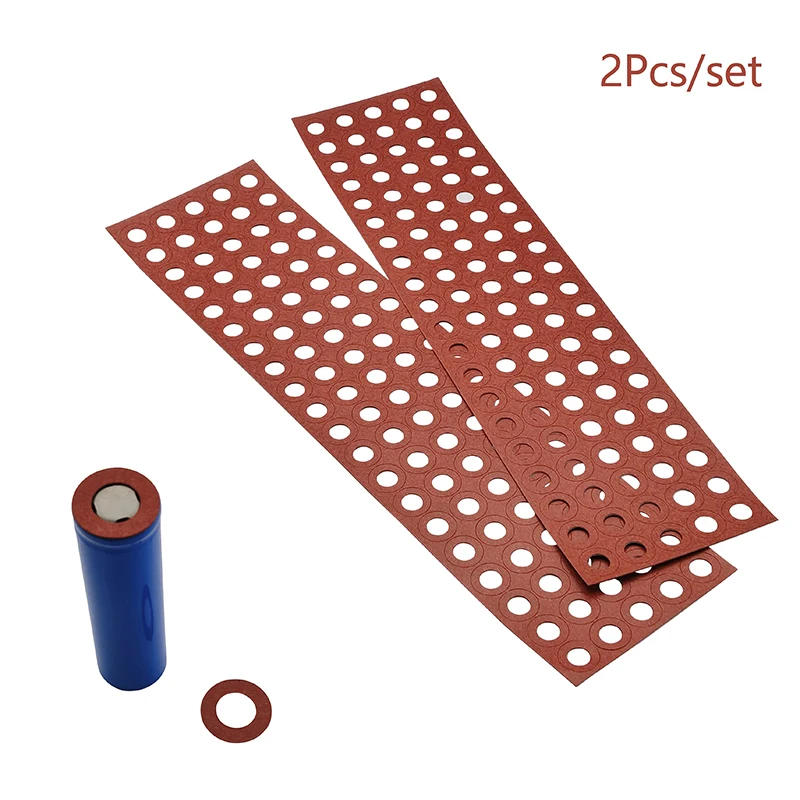 200pc(2sheet) Li-ion Battery Anode Insulation Gasket Insulator Ring For 18650 Series Li-ion Battery Anode Hollow Point Insulator