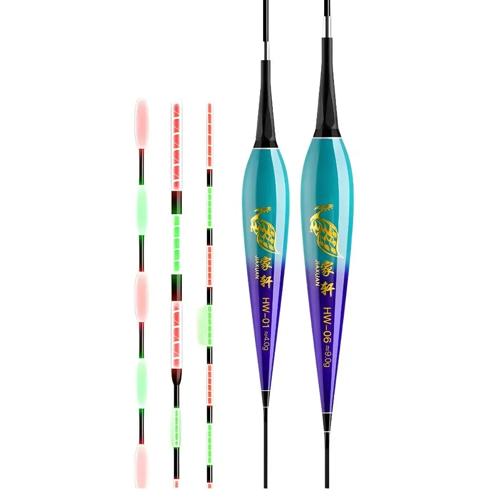 New Nano Electronic Fishing float Indicator Buoy Strike Light Float Long Tail 2 Light Big Fish Bobbers Fishing Night fishing