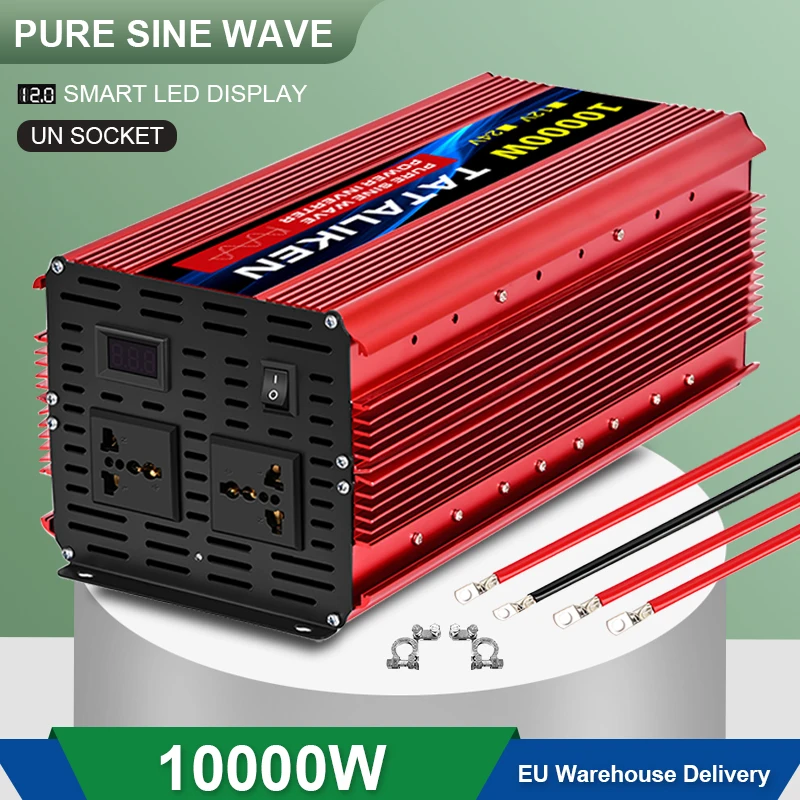 Reiner Sinus-Wechselrichter, 12 V, 220 V, 5000 W, 6000 W, 7000 W, 8000 W DC zu AC, tragbarer Spannungswandler, Auto-Solar-Wechselrichter